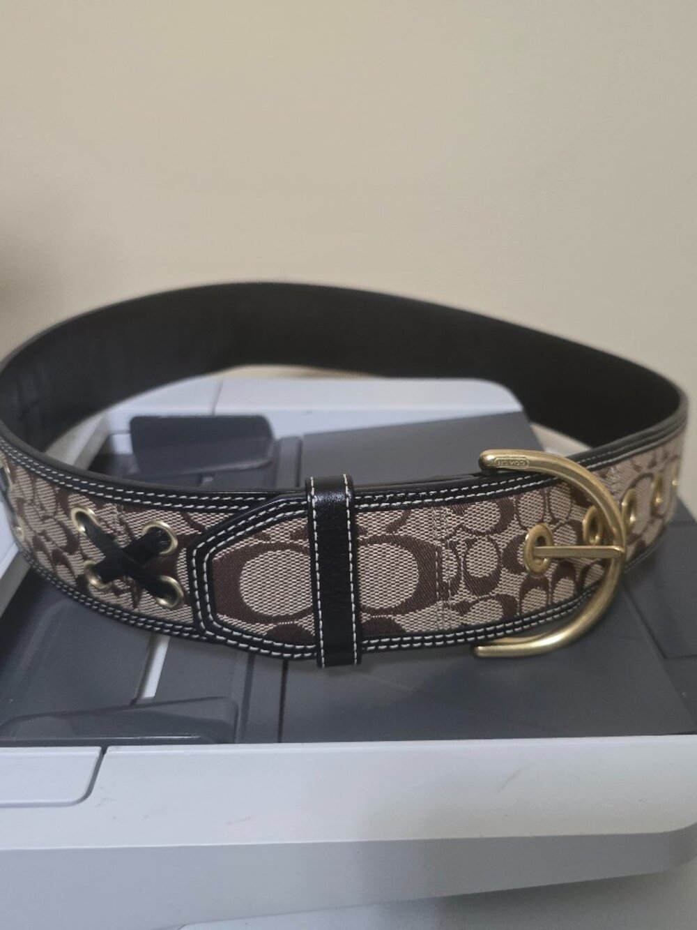 Coach Signatute Patch Belt Ladies Size Small